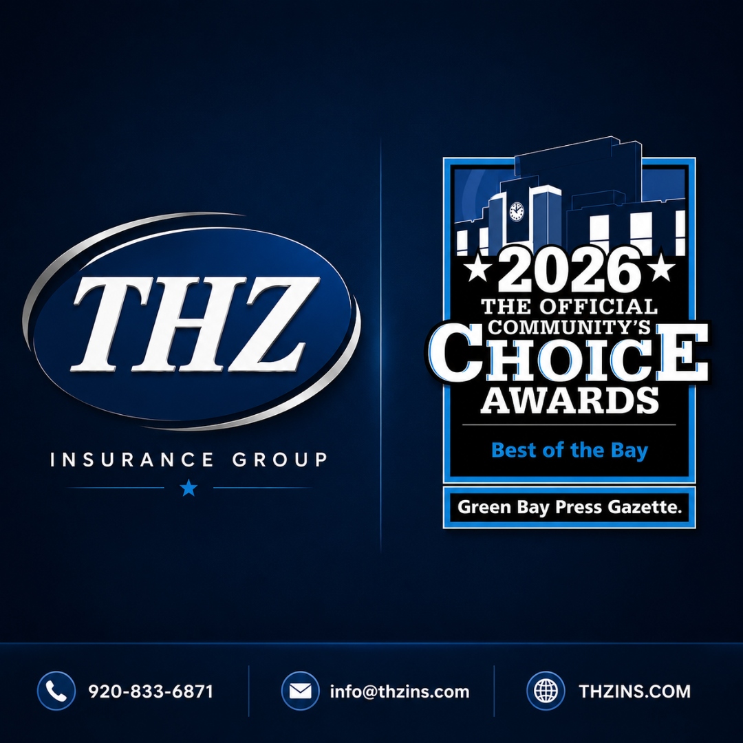 THZ Insurance Group logo beside its 2026 Best of the Bay Community’s Choice Award